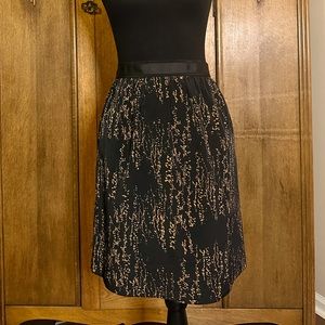 Gap ribbon waist skirt in black/taupe